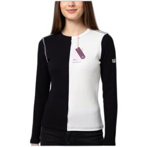 Udel NY Women’s Size S Colorblock Ribbed Long Sleeve Tee Top NWT 100% Cotton